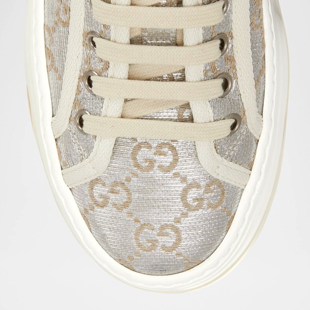 NEW GUCCI Tennis GG Canvas Platform Low Top Sneakers EU 39.5 / US 9.5 Authentic - Picture 6 of 12